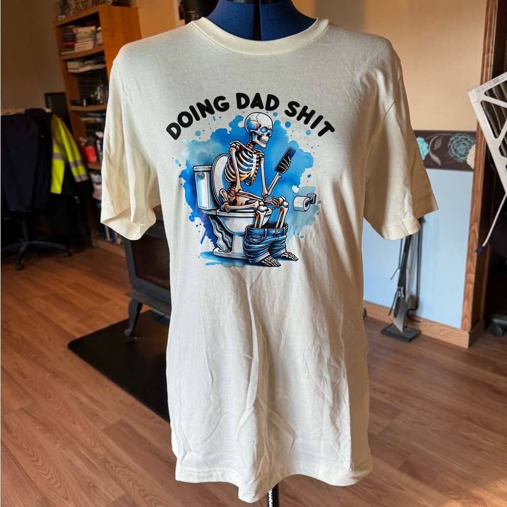 NEW- Tan Dad Sarcastic Graphic T-shirt. Bella+Canvas Tshirt Large
